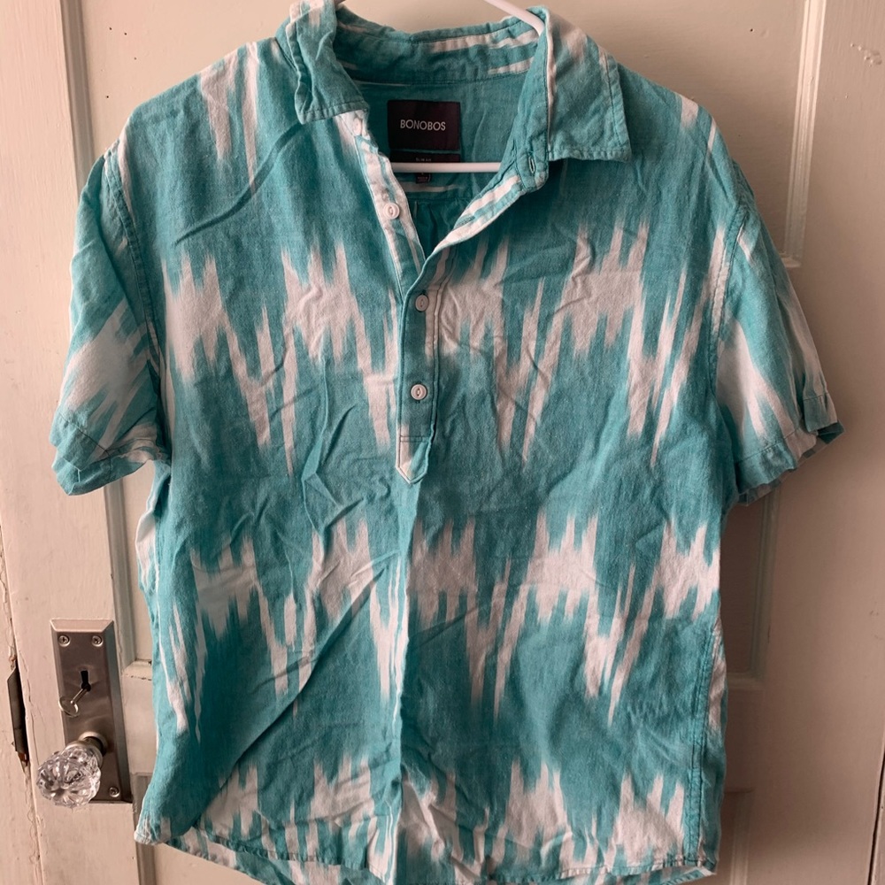 Oversized slim fit men’s large collared shirt